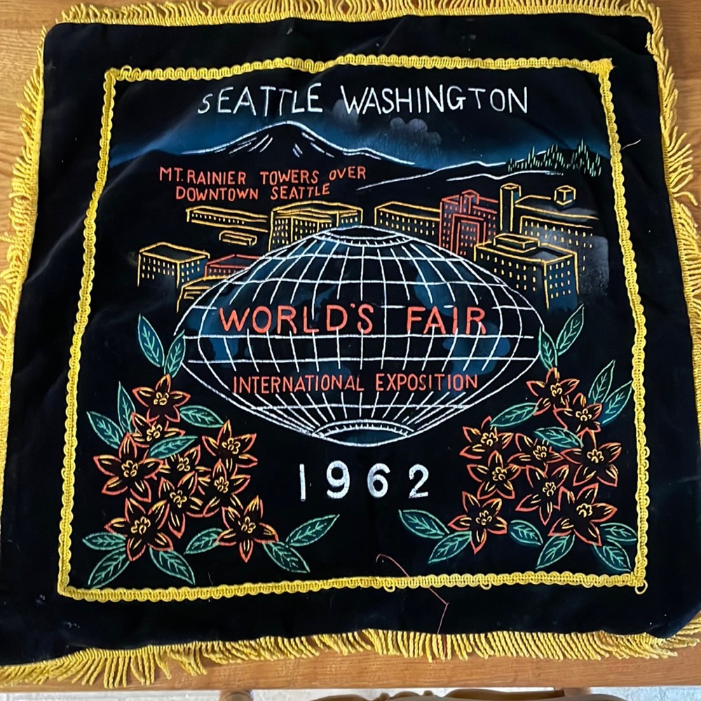 1962 Seattle Worlds Fair pillow cover